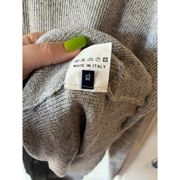 Thom Sweeney Cotton Linen Crew Neck Sweater Mens XL Gray Long Sleeve New - Picture 4 of 6